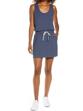 Zella Gwen Ponte Knit Tank Dress ~ Navy Nightfall, Medium